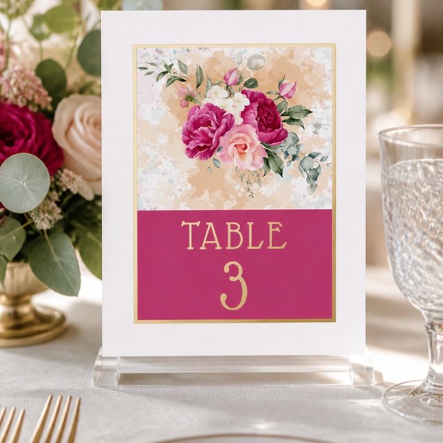 Impression de numéro de table de mariage couleur r (Créateur téléchargé)