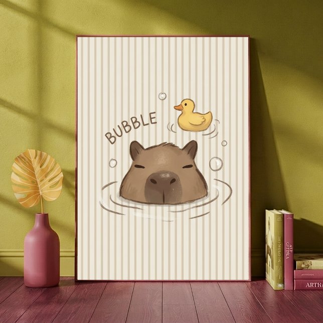 Impression de nurserie d'animaux Capybara Bubble B (Créateur téléchargé)