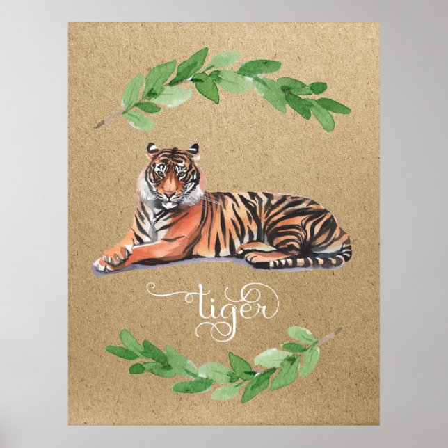 Impression de nurserie de safari tigre (Devant)