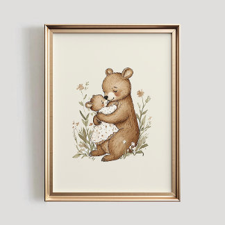 Impression de nurserie ours, impression de nurseri