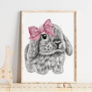 Impression de nursery Arc-en-ciel de lapin   Impre