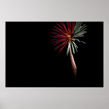 Impression de palme rouge et verte