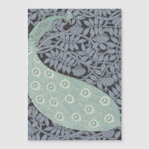 Impression de paon bleu Art Nouveau vintage Verneu