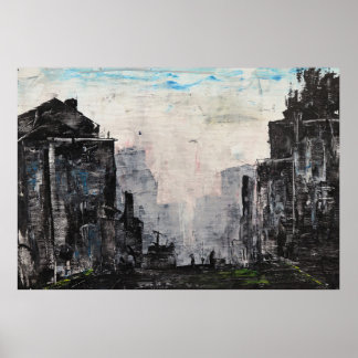 Impression de papier d'affiche abstraite de ville