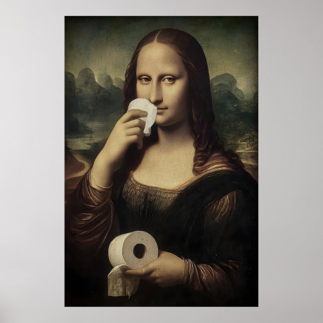 Impression de papier toilette de la Joconde antiqu (Devant)