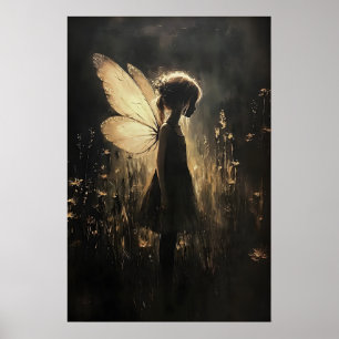 Impression de papillon fée vintage, Antique Fairyc