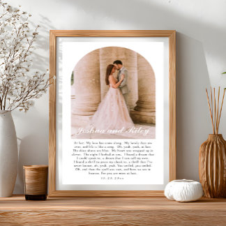 Impression de paroles de chanson de mariage avec p