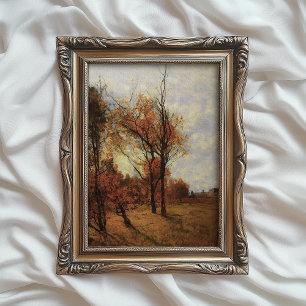 Impression de paysage d'automne, Art vintage d'aut