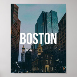Impression de paysage urbain vintage de Boston - A
