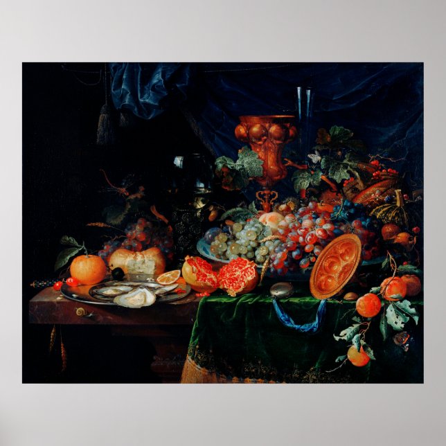 Impression de peinture à l'huile de Fruits et Huît (Devant)