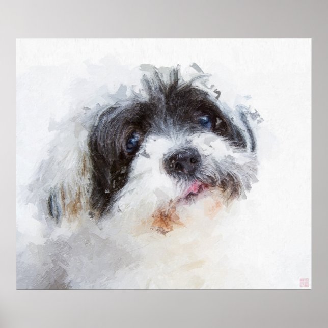 Impression de peinture de chien (Devant)