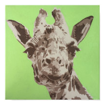 Impression de peinture de girafe