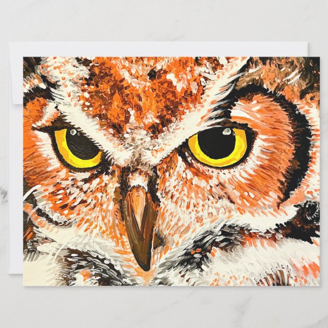 Impression de peinture de hibou (Devant)