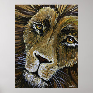 Impression de peinture de lion