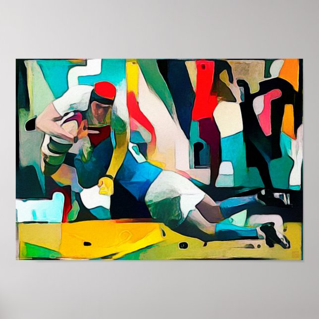 Impression de peinture de rugby (Devant)