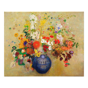 Impression de peinture vintage à fleurs