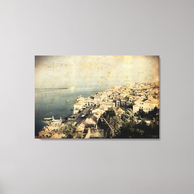 IMPRESSION DE PHOTO ANCIENNE sur toile du lac MAJE (Recto)
