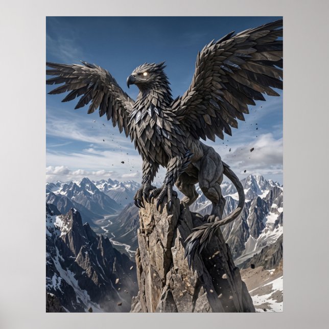 Impression de pics déchiquetés de Gryphon terrestr (Devant)