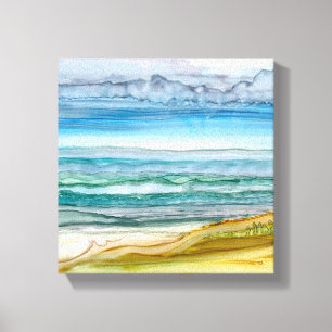 Impression de plage à l'encre d'alcool