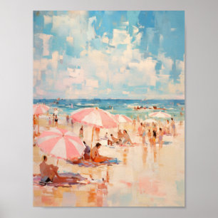 impression de plage vintage   peinture côtière abs