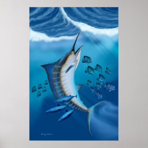 Impression de poisson Marlin