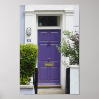 Impression de porte violette