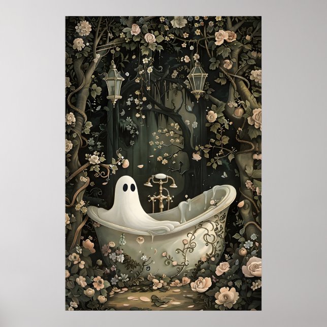 Impression de portrait de baignoire fantôme, Dark  (Devant)
