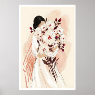 Impression de portrait floral de grandes tailles a