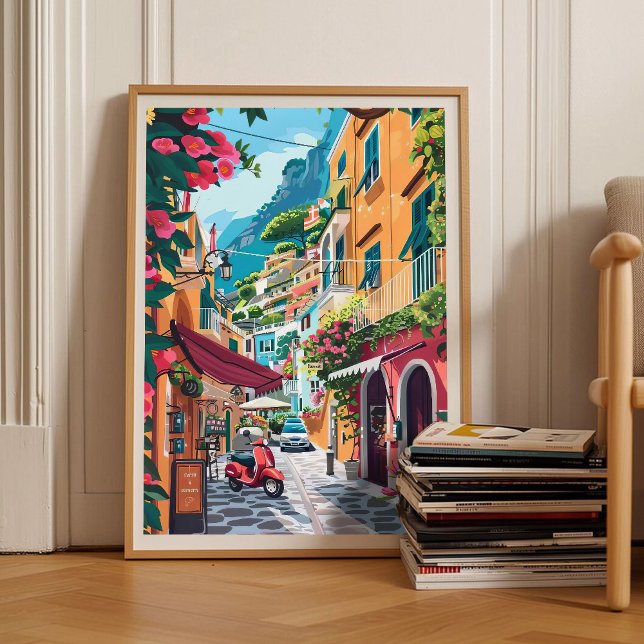 Impression de Positano Impression d'Amalfi Illustr (Créateur téléchargé)