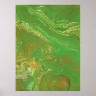 Impression de poster abstrait vert doux de Nashvil
