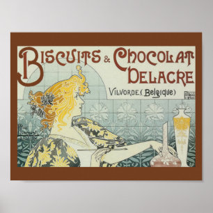 Impression de poster Biscuits Chocolat Delacre vin