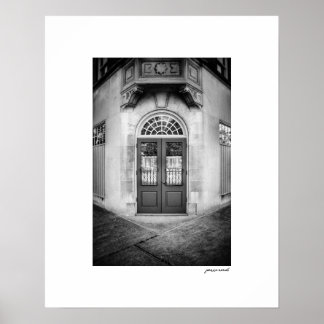 Impression de poster d'angle de coin en B & N