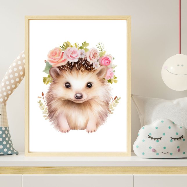 Impression de poster de pépinière de fille florale (Créateur téléchargé)