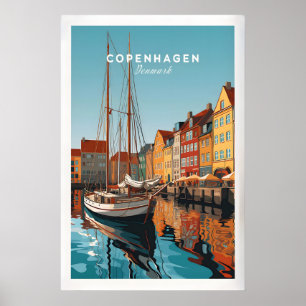 Impression de poster de voyage à Copenhague