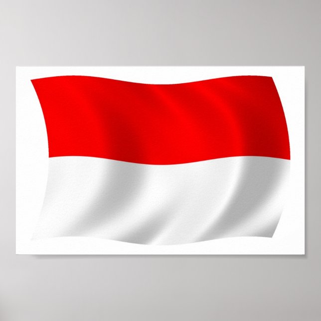 Impression de poster du drapeau de l'Indonésie (Devant)