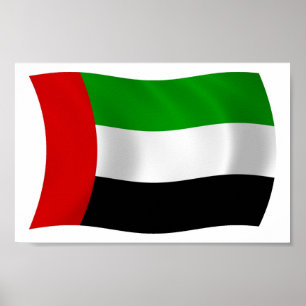 Impression de poster du drapeau des Émirats arabes