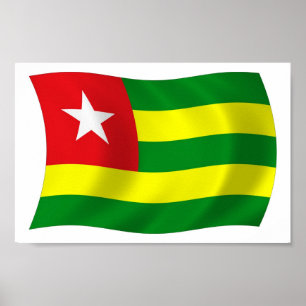 Impression de poster du drapeau du Togo