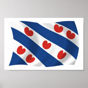 Impression de poster du drapeau frison