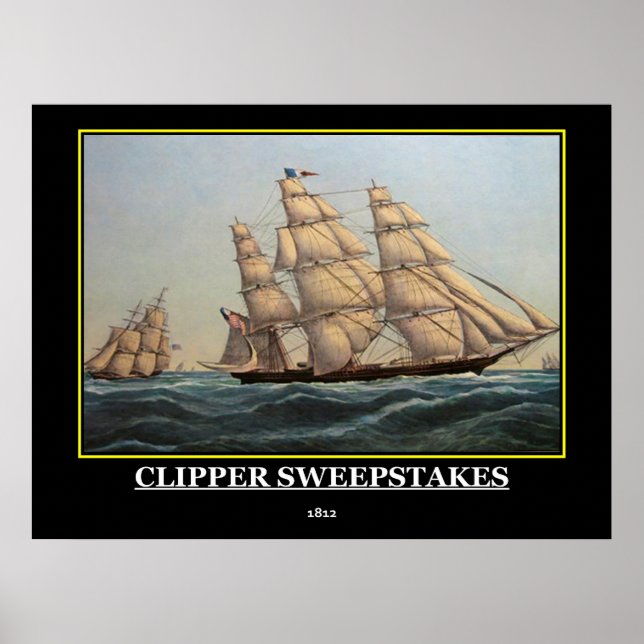 Impression de poster vintage Clipper Sweepstakes 1 (Devant)