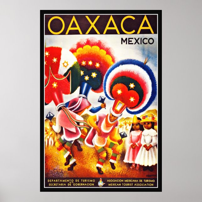 Impression de poster vintage OAXACA Mexique Grand (Devant)