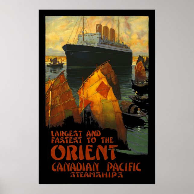 Impression de poster vintage Orient SteamShip (Devant)