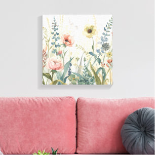 Impression de prairie douce - Aquarelle murale bot
