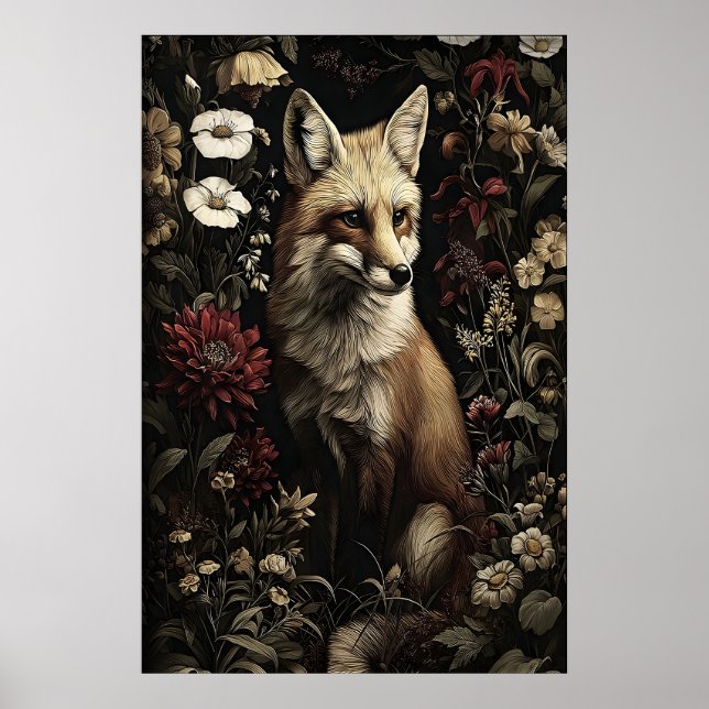 Impression de renard botanique, gothique académiqu (Devant)