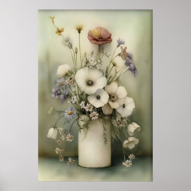 Impression de rouleau de papier toilette à fleurs  (Devant)