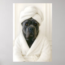 Impression de salle de bain amusante Cane Corso, C