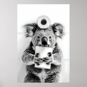 Impression de salle de bain de koala drôle Humour