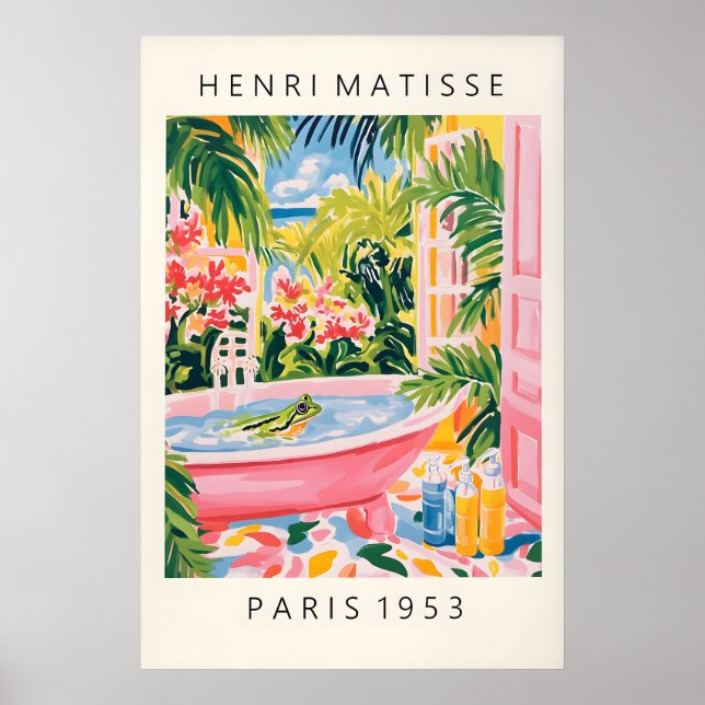 Impression de salle de bain grenouille, art mural  (Devant)