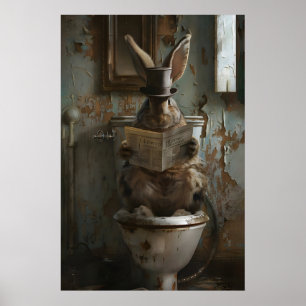 Impression de salle de bain lapin fantaisiste, got