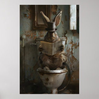 Impression de salle de bain lapin fantaisiste, got