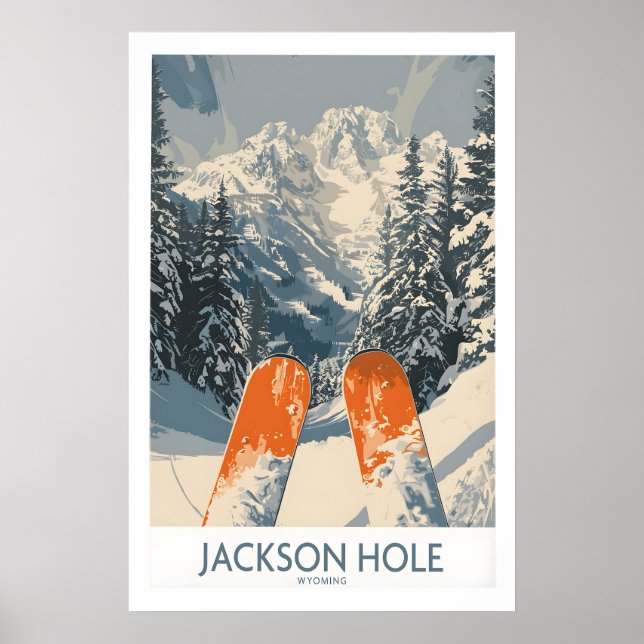 Impression de ski à Jackson Hole - Wyoming 1 (Devant)